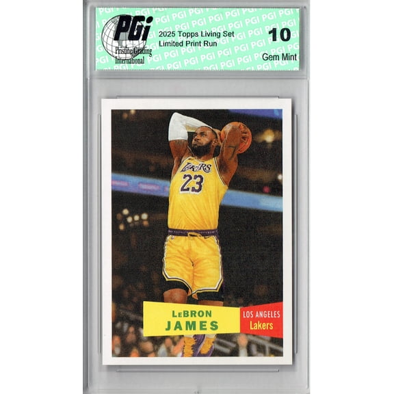 Lebron James 2025 Topps Living Set #1 The 1st Ever Rare Trading Card PGI 10