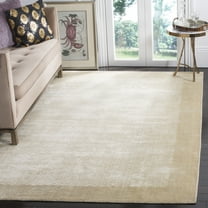 SAFAVIEH Mirage Jerrald Solid Bordered Area Rug, Taupe, 9' x 12'