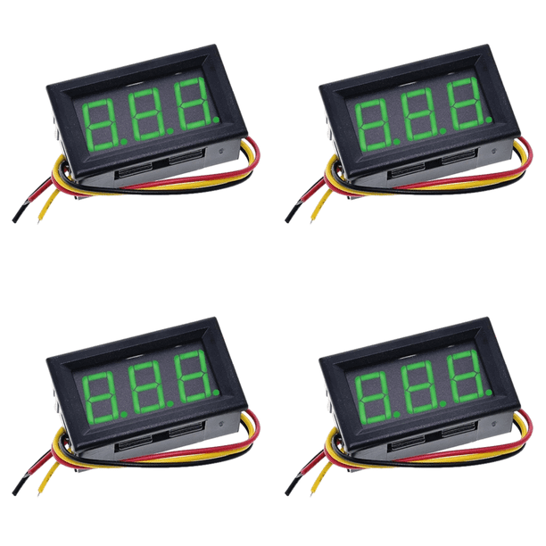 Herramienta instrumento 0 56 pulgadas medidor voltaje 2 cables 5-120V () verde