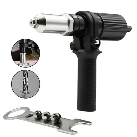 

JTWEEN Electric Rivet Gun Adapter Chunk Head Connector Professional Hand Tools Set For Cordless Drill Electrical Nut Riveting Riveter Insert