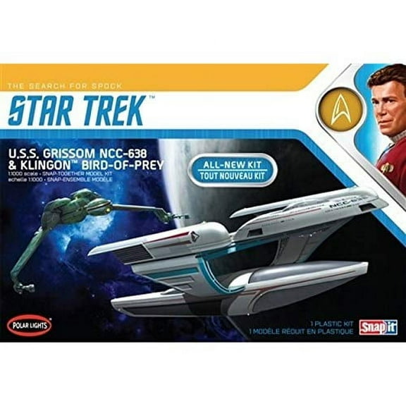 Polar Lights USS Grissom NCC-638 & Klingon Bird-of-Prey (1/1000 Scale) New