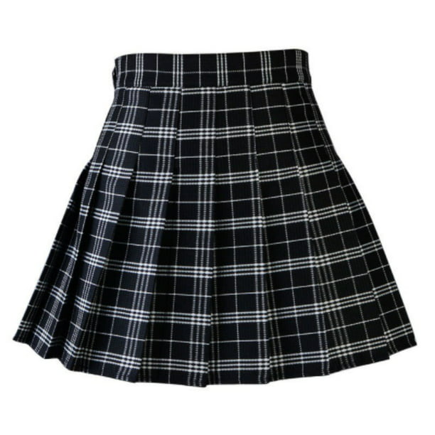 Lavaport - Lavaport School Girls Plaid Skirt Women High Waist Mini ...