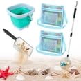 thumbnail image 1 of Juego de herramientas para pelar la playa, 5 piezas, con bolsa, pala y balde, 1 of 6