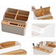 thumbnail image 5 of Caja de almacenamiento de papelería con portalápices de escritorio de madera, 5 of 5