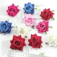 thumbnail image 2 of 5Pcs Fake Rose Head Realistic Decorative DIY Multipurpose Bridal Accessories Faux Silk Flower Party Decor, 2 of 7