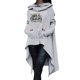 thumbnail image 1 of Gibobby Sudadera con Capucha para mujer Sudaderas con capucha estampadas con letras de manga larga para mujer de Navidad, con cordón, sudadera larga, blusa con bolsillo (Gris, M), 1 of 5