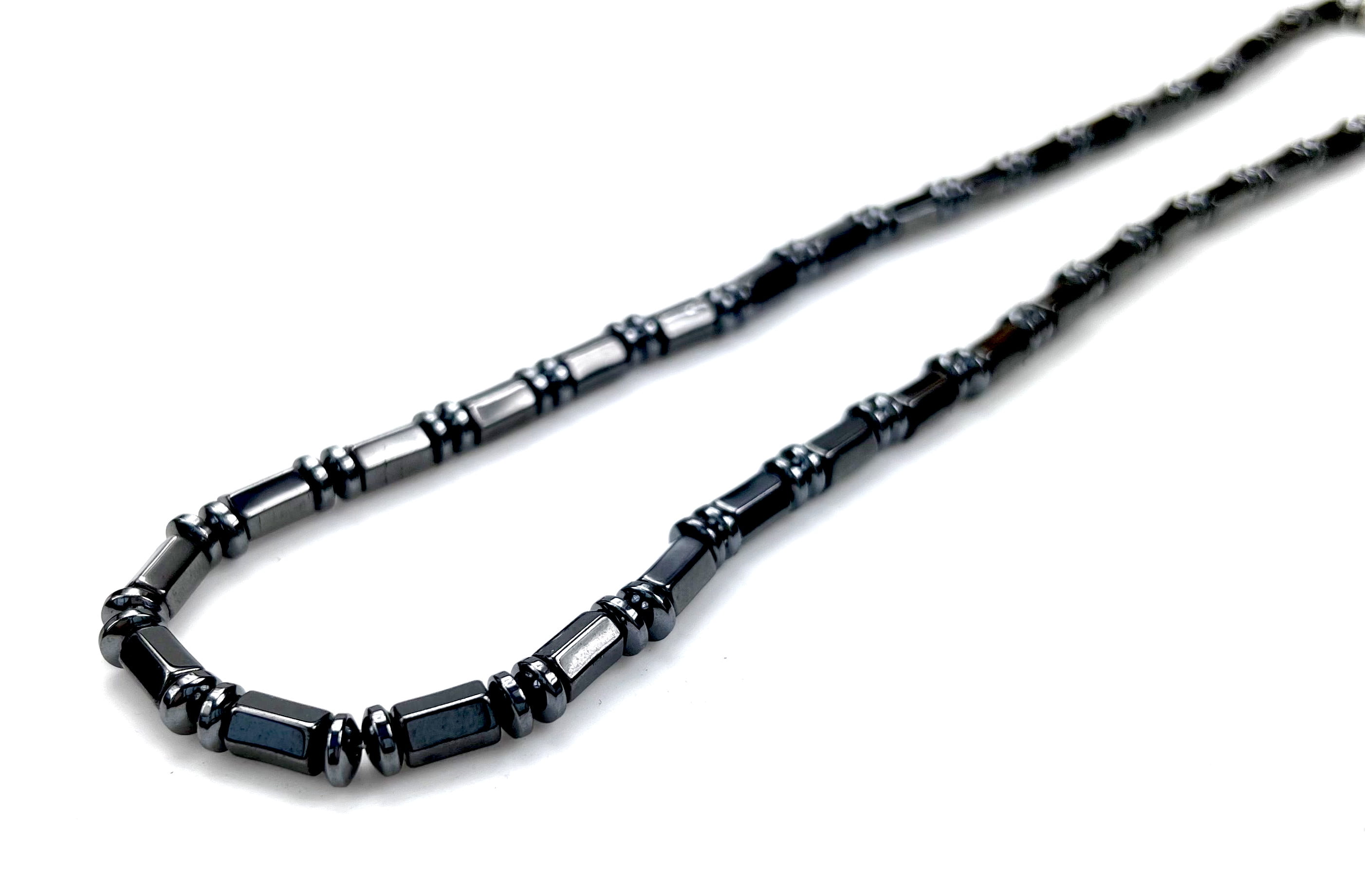 Black 8mm Shiny Faceted Hematite Bead Necklace 21 Improve Healthy Blood  Circulation 