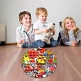 thumbnail image 2 of 1 Pce 20cm/7.8 Po Grand Jouet à Bulles Pop Fidget, Forme de Cœur Hexagone Rond en Silicone Jumbo pour Enfants Adultes (10, 01-Rond), 2 of 3