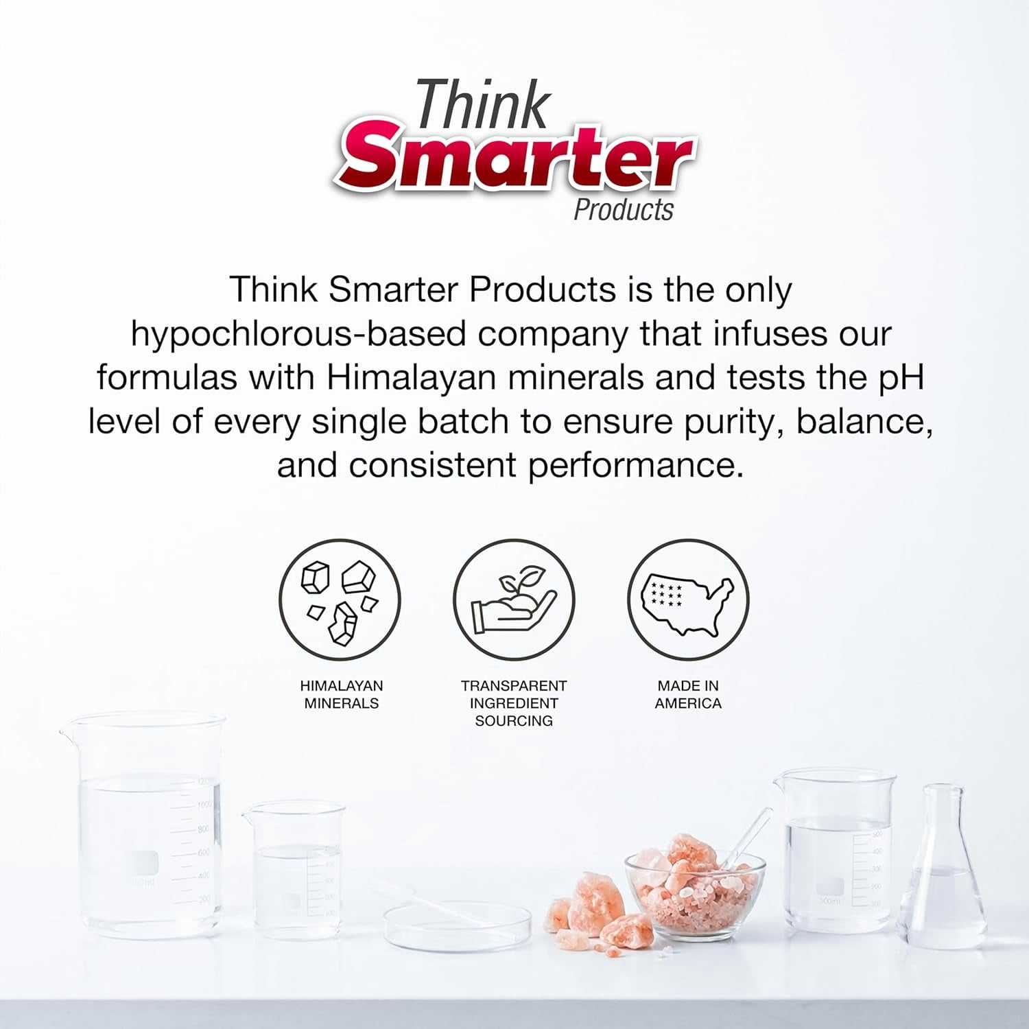 Think Smarter Hypochlorous Acid Gentle Revitalizing Mist Face and Body Spray with Himalayan Minerals, For All Skin Types, 8 fl oz