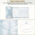 thumbnail image 4 of Coastal Linen Drum Lampshades Palm Coastal Hampton Blue Palm leaves Beach 13"x13"x10" Light Shade for Table Lamps Floor Lamps Drum Lamp Shades Lampshade Replacement Assembly Required, 4 of 8