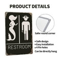 thumbnail image 4 of Funny Mermaid Pirate Vintage Bathroom Sign Pirate Gifts Nautical Beach Boat Themed Gifts Bathroom Wall Decor 12" * 8", 4 of 10