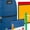 Blue, variant on 17"L Classic Solid Color Backpack 20 Piece Stationary Kit Containing 1 Notebook, 1 Folder, 3 Pencils, 3 Pens, 1 Sharpener, 2 Erasers, 1 Box of Crayons, 1 Glue Stick, 1 Ruler & More in Black