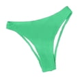 thumbnail image 3 of Dresfit Ribbed High Waisted Bikini Bottoms for Women - Textured Sexy Swimwear Green XL, 3 of 4
