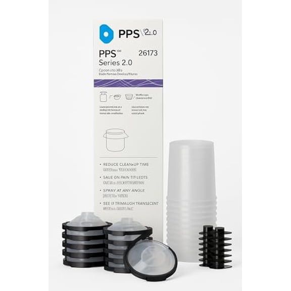 PPS 2.0 Paint Spray Gun System Refill Kit with Lids and Liners, 26173, Standard, 22 Ounces, 200-Micron Filter, Use for Cars, Furniture, Home and more,12 Disposable Lids and Liners,16 Sealing Plugs, C