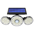 thumbnail image 1 of Lámpara solar Aplique de pared solar LED de tres cabezas Luz de jardín de inducción de cuerpo humano giratoria impermeable al aire libre (LED 7O) ER, 1 of 5