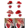 thumbnail image 2 of JZROCKER Cowgirl Hat+ Bandana Set Elegant Photo Props Christmas Party Fancy Hat, 2 of 14