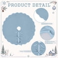 thumbnail image 6 of Pink Scalloped Christmas Tree Skirt with Tie Closures, 48-Inch Round Tree Base Cover for Holiday Decor, 6 of 7