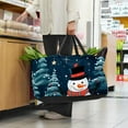 thumbnail image 6 of Snowman Large Capacity Reusable Laundry Bag – Foldable Oxford Cloth Shopping Bag, Cube Organizer, and Beach Bag, 6 of 7
