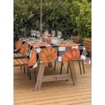 thumbnail image 2 of Outdoor Tablecloth with Umbrella Hole and Zipper, Thanksgiving Rectangle Table Cloth 60x102 Inch Waterproof Tablecloth, Fall Orange Pumpkin Black White Plaid Picnic Table Cover for Patio Camping, 2 of 7
