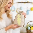 thumbnail image 6 of JeashCHAT Easter Drawstring Gift Bags, Easter Candy Bag, Easter Egg/Carrot Patterned Treat Bags, Small Gift Pouch for Easter Party Favors, 3.94" x 5.91", 6 of 6