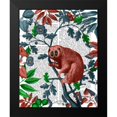 thumbnail image 2 of Fab Funky 12x14 Black Modern Framed Museum Art Print Titled - Slow Loris, Orange, 2 of 5