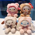 thumbnail image 3 of LLavero de muñeco de peluche de Hello Kitty, personaje de dibujos animados de Anime Sanrio de 13cm, serie de osos Cinnamoroll, juguetes decorativos creativos, regalos, 3 of 4