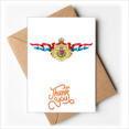 thumbnail image 1 of Luxemburgo bandera emblema nacional Nota en blanco del sobre de la tarjeta de agradecimiento, 1 of 4