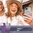 thumbnail image 2 of for iPhone 14 Plus Case Compatible with MagSafe, [Shockproof Edge Protection + Lens Edge Raised Protection], Magnetic Glitter Clear case for iPhone 14 Plus Phone Case for Women/Men (Purple), 2 of 7