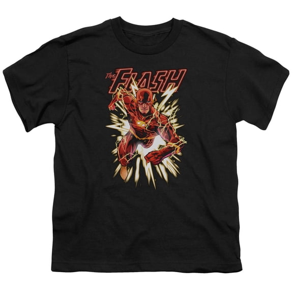 Justice League Of America Men's  Flash Glow T-shirt Black