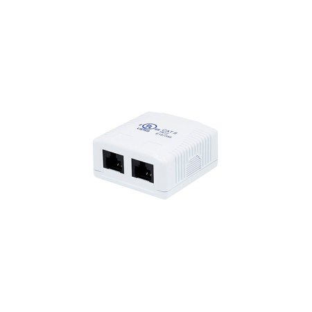 UPC: 0844660070931 | Monoprice Double Cat6 Surface Mount Box White 107093