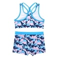 thumbnail image 4 of TiaoBug Kids Girls Two Pieces Swimsuits Y-Shaped Back Tank Top with Boyshorts, 4 of 7