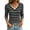 Black, variant on ShomPort Women's Tee Shirts Striped Casual Layer Tops 3/4 Sleeve Fitted Dressy V Neck Going Out Tops Summer Fall