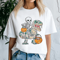 thumbnail image 2 of Skeleton Riding Mummy Dinosaur T Rex Shirt, Spooky Season Tee, Happy Halloween Shirt , Ghost Pumpkin Tshirt, Funny Holiday Gift,Horror Witchy, 2 of 5