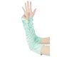 thumbnail image 5 of INSPIRAR CHIC Mangas sin dedos para mujeres, guantes largos de satén de los años 1920 con bucle para los dedos, talla única, verde menta, 5 of 6