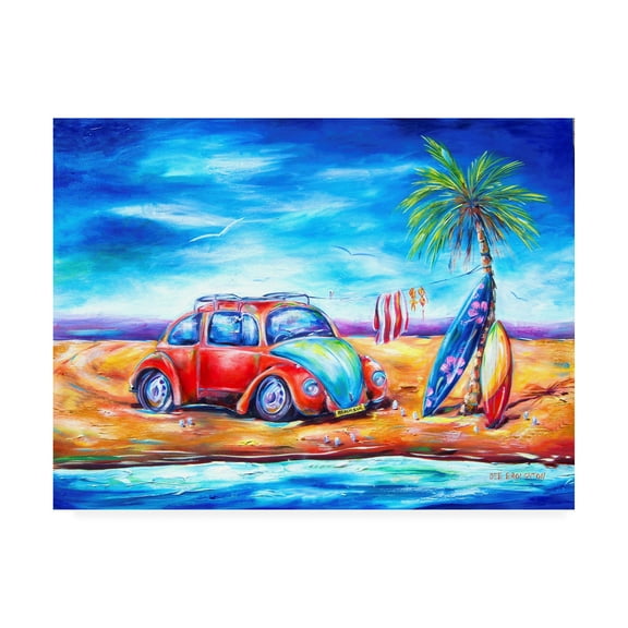 Trademark Fine Art 'Surf Beach bug' Canvas Art by Deborah Broughton