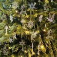 thumbnail image 2 of 5 piezas de adornos navideños para el hogar, adornos acrílicos de cristal, copos de nieve, alce, colgantes para árbol de Navidad, regalo de Año Nuevo 2024, 2 of 5