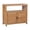 Light Brown, variant on GZXS Wooden Storage Cabinet, 42" Patio Bar Table with Slatted Design & Open Shelf, Outdoor Solid Wood Buffet/Console Table for Backyard, Deck, Light Brown