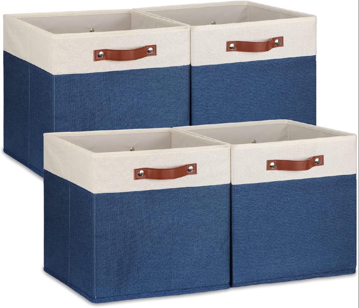 Fabric Storage Bins for Cube Organizer 4 Pack Cube Storage Bins 13