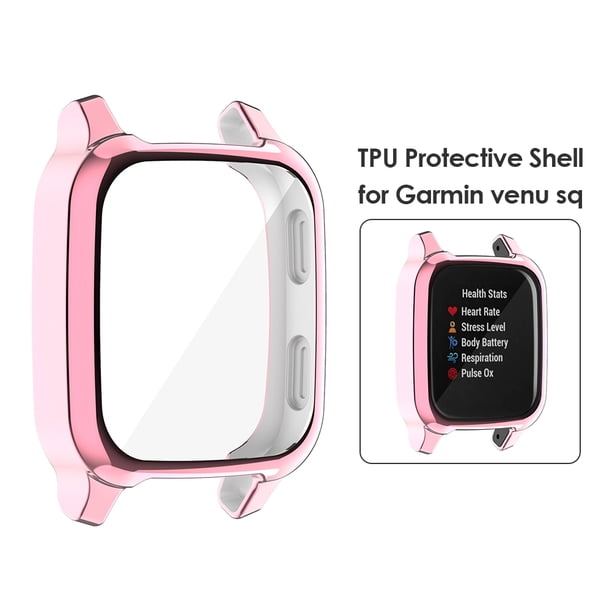 Reloj inteligente, cubierta completa económica, marco protector de pantalla para Garmin Venu Sq, pulsera, carcasa antiarañazos, piezas de carcasa de parachoques Hugtrwg Nuevos Originales