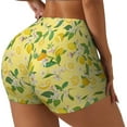 thumbnail image 2 of Vsdgher Lemon (2) print Workout Shorts for Women Seamless Soft Smooth Gym Yoga Scrunch Active Exercise Fitness Shorts, 2 of 8