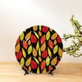 thumbnail image 6 of Wukai Autumn With Leaves Print Decorative Plate for Display,Bone China Decorative Plate, Ceramic Dinner Plate with Stand, Vertical Ceramic Plate-10in, 6 of 6