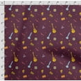 thumbnail image 4 of Soimoi Musical Instruments Print,Cotton Cambric, Quilting Fabric Sold by The Yard 42 Inch Wide, Medium Weight Cotton Fabric, SewingSupplies,Wine, 4 of 5
