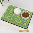 thumbnail image 3 of Rustic Floral Sunflower Pet Food Pad - Absorbent Non-Slip Dog Mat with Retro Graphic Design, Large Size, 3 of 3