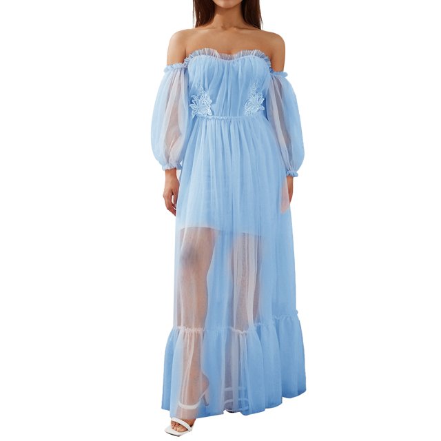 Txlixc Vestido de novia de manga larga, vestido de fiesta de boda Txlixc moda
