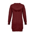 thumbnail image 7 of Otvok Women Hooded Cable Knit Long Cardigan, Open Front Long Sleeve Maxi Length Loose Sweater Coat with Side Pockets, 7 of 7