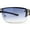 Silver Navy Blue, variant on Mens Rimless Wrap Narrow Rectangle 90s Metal Rim Designer OG Sunglasses Gold Brown