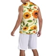 thumbnail image 5 of Gaeub Sunflowers And Butterflies Men's Mesh Basketball Jersey, Quick-Drying Sleeveless Top S-4XL, Loose Muscle Tank Top -Small, 5 of 9