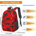 thumbnail image 3 of Game Controller Red Pattern 17" School Backpacks for Teens,Waterproof Oxford Fabric,S-Shape Padded Straps for School,Travel,Hiking,Camping, 3 of 6