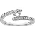 thumbnail image 5 of 14K White Gold Family Jewelry Diamond Semi-Set Ring (Size 7) Made In Hong Kong xmrw33/1, 5 of 5