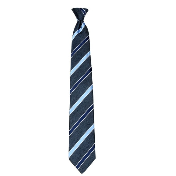 Mens Clip On pre made Stripe Designer Necktie
